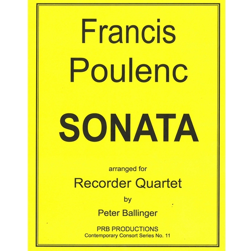 Poulenc: Sonata arranged for Recorder Quartet