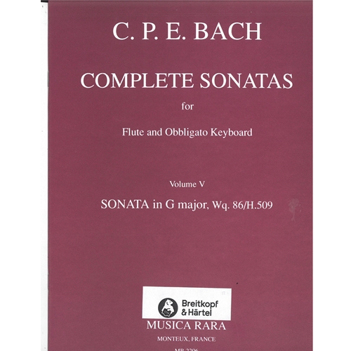 C.P.E. Bach : Complete Sonatas for Flute and Obbligato Keyboard vol.5