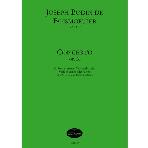 Boismortier, Joseph Bodin de: Concerto, op. 26