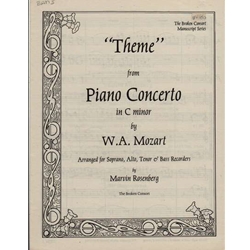 Mozart, WA Theme from "Piano Concerto in c minor" (Sc)