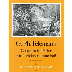 Telemann, GP Concerto D Major for 4 violins without bass