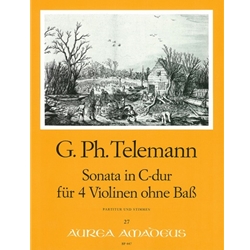 Telemann, GP Sonata in C Major for 4 violins without bass