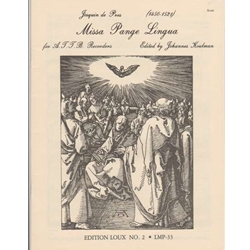 Josquin Missa Pange Lingua - part (please specify)