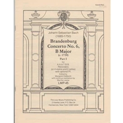 Bach, JS Brandenburg Concerto #6, B-flat Major, Part 1  (Sc+P)