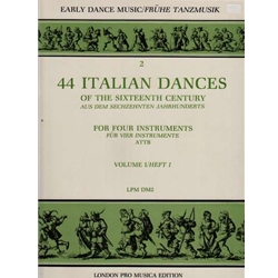 Morrow 44 Dances of the 16th century, Vol. 1 (Sc)