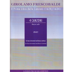 Frescobaldi, Girolamo 4 Canzoni (from Libro Primo delle Canzoni) (Sc+P)