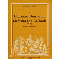 Bonzanini, Ciacomo Sinfonie e Gagliarde from "Capricci Musicali" (4 x Sc)