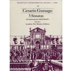 Gussago 5 Sonatas (1608) (Sc+P)