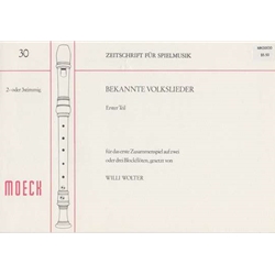 Wolter Popular German Folksongs, Part 1 (Sc)