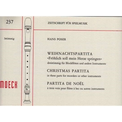 Poser Christmas Partita (German ed.) "With Joy my Heart Shall Leap" (Sc)