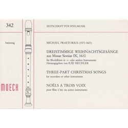 Praetorius, Michael Three-Part Christmas Songs from Musae Sionae (1610) (Sc)