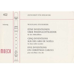 Stockmeier 5 Inventions on Christmas Carols (Sc)