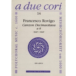 Rovigo Canzone Decimaottavla a 8 (parts only - low transposition)