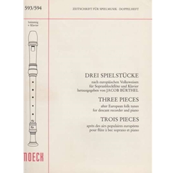 Burthel 3 Pieces (European Folk Tunes) (Sc)