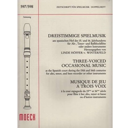 Winterfeld, ed.: 3-Voiced Occasional Music at Spanish Court, 15th-16th c.