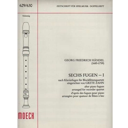 Handel, GF 6 Fugues from Piano Fugues, Vol. 1  (Sc)