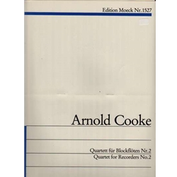 Cooke, Arnold Quartet for Recorders, No. 2 (Sc+P)