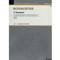 Boismortier, Joseph Bodin de 2 Sonatas, Op. 27 (1730) (Sc+P)