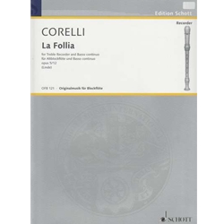 Corelli, Arcangelo La Follia, Op. 5/12 (Sc+P)