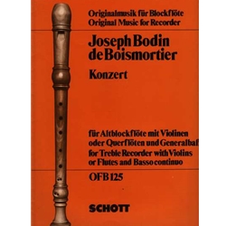 Boismortier, Joseph Bodin de Concerto in G Major, op. 21/3 (1728) (Sc+P)