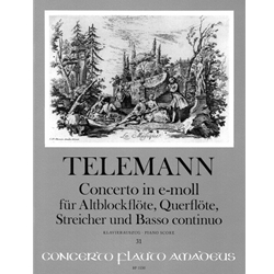 Telemann, GP Concerto in e minor (Keyboard reduction with solo parts)