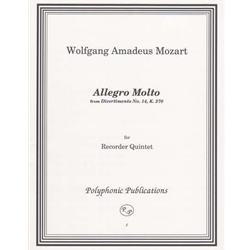 Mozart, WA Allegro Molto, from Divertmento No. 14, K. 270