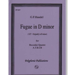 Handel, GF Fugue in d (G 27) (Sc+P)