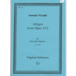 Vivaldi Allegro from Op. 3/12 (Sc+P)
