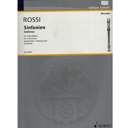 Rossi Sinfonias and Galliards (Sc)