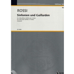 Rossi Sinfonias and Galliards (Sc)