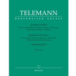 Telemann, GP Quartett in d minor (from "Taffelmusik II")