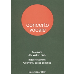 Telemann, GP Ihr Volker, hort (from Harmonische Gottesdienst 1/3, for middle voice) (Sc+P)