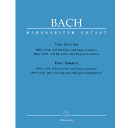 Bach, JS 2 Sonatas for Flute & bc (BWV 1034 & 1035) and 2 Sonatas for Flute & obbligato Harpsichord (BWV 1030 & 1032)