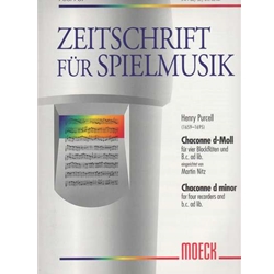 Purcell, Henry, [No Selection] and others: Zeitschrift für Speilmusik, Chaconne in d minor