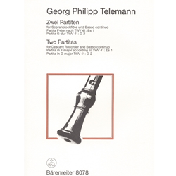 Telemann, GP 2 Partitas ("Die Kleine Cammer-musik), in F Major after TWV41:E-flat Major 1 & TWV41:G2
