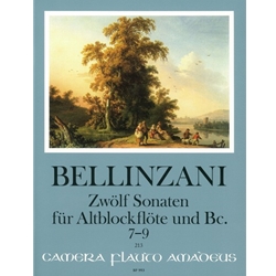 Bellinzani, PB: 12 Sonatas for alto recorder & basso continuo, nos. 7-9