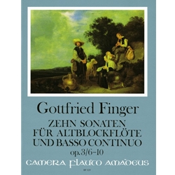 Finger, Gottfried 10 Sonatas, vol. 2 (6-10), score & parts