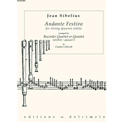 Sibelius, Jean: Andante Festivo for String Quartet arr. for Recorder Ensemble