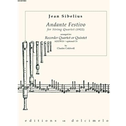 Sibelius, Jean: Andante Festivo for String Quartet arr. for Recorder Ensemble