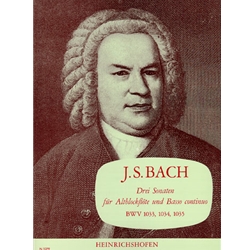 Bach, JS: Three Sonatas for Alto Recorder and Continuo