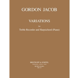 Jacob, Gordon: Variations for Treble Recorder and Harpsichord (Piano)
