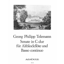 Telemann, GP Sonata in C Major (Der getreue Musikmeister) with facsimile TWV 41:C2