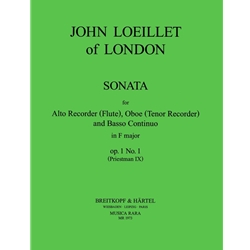 Loeillet of London: Sonata in F major op. 1 no. 1