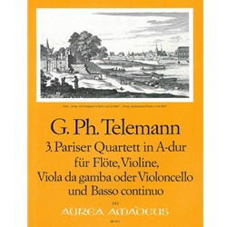 Telemann, GP Sonata ("Paris" Quartet no. 3) in A Major (TWV 43:A1)