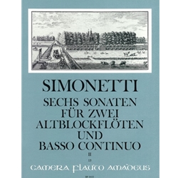 Simonetti, GP [=Winfried Michel]: 6 Sonatas op. 2 vol. 2, (nos. 4-6)