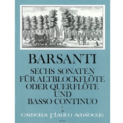 Barsanti, Francesco: 6 Sonatas, op. 1/1-3