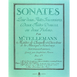 Telemann: Sonates pour deux Flutes/ Violons