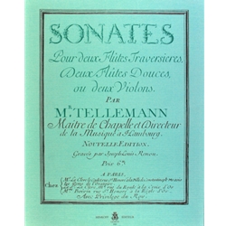 Telemann: Sonates pour deux Flutes/ Violons