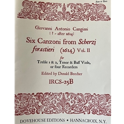 Cangiasi: Six Canzoni from Scherzi forastieri (1614) vol. 2