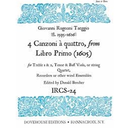 Taeggio: 4 Canzoni a quattro, from Libro Primo (1605)